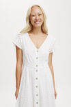 Brooke Broderie Midi Shirt Dress, WHITE - alternate image 2