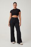 Calça - Curvy Stretch Wide Jean, GRAPHITE BLACK - vista alternativa 1