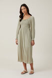 Aisha Shirred Maxi Dress, DESERT SAGE - alternate image 1