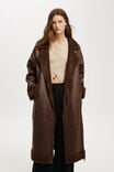 Dakota Longline Jacket, CHOC BROWN SHERPA - alternate image 1