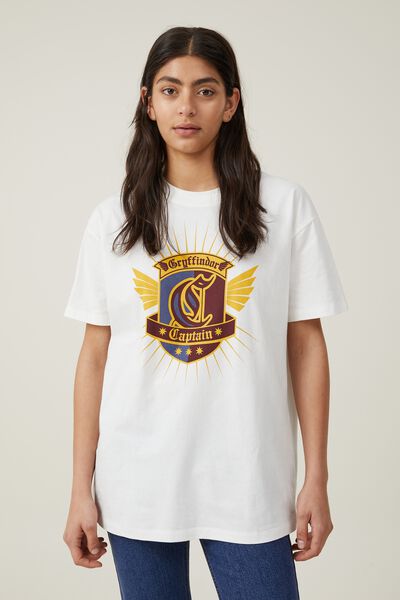 The Oversized Graphic License Tee, LCN WB HARRY POTTER QUIDDITCH TEAM/GARDENIA