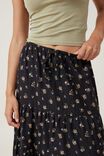 Haven Tiered Maxi Skirt, COLBY SPRIG DITSY BLACK - alternate image 3