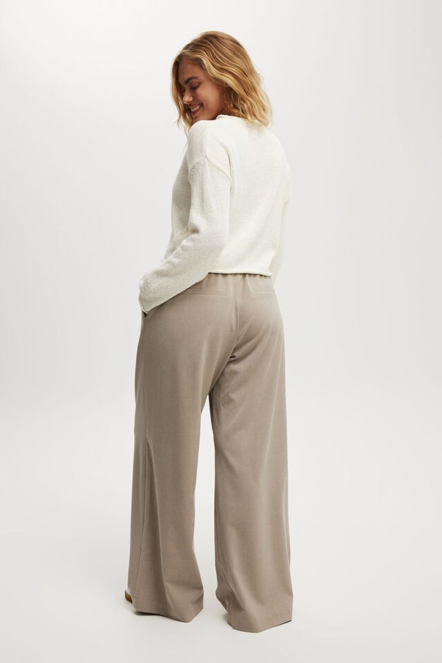 Luis Pull On Suiting Pant, TAUPE MARLE