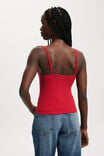 Sasha Pointelle Lace Trim Cami, CRIMSON KISS - alternate image 3