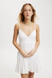 Stella Tiered Mini Dress, WHITE - alternate image 1