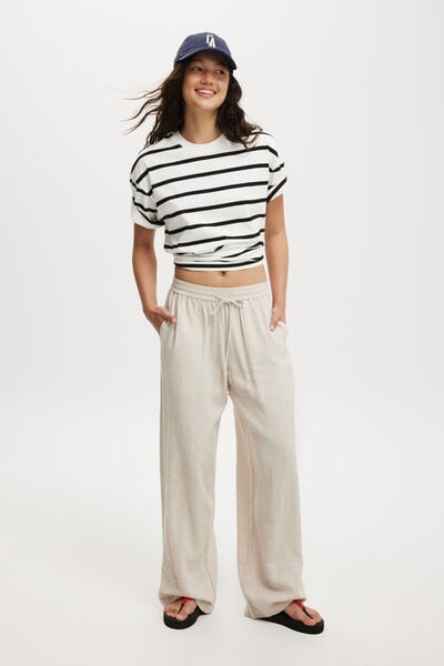 Haven Wide Leg Pant, NATURAL