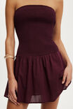 Shirred Tube Mini Dress, BLACKBERRY BELLE - example image 4