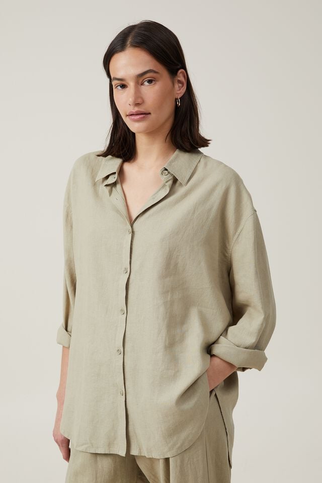 Blusa - Haven Long Sleeve Shirt, DESERT SAGE