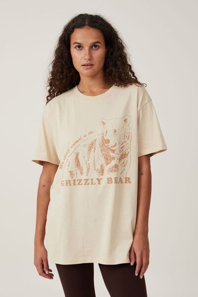 The Oversized Graphic Tee, GRIZZLY BEAR/SHORTBREAD