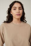 The Boxy Oversized Long Sleeve Top, MID TAUPE - alternate image 4