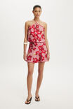 Chloe Halter Mini Dress, HANA ORCHID PRINT - example image 1