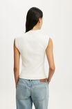Mock Neck S/Less Fine Knit, PORCELAIN - example image 3