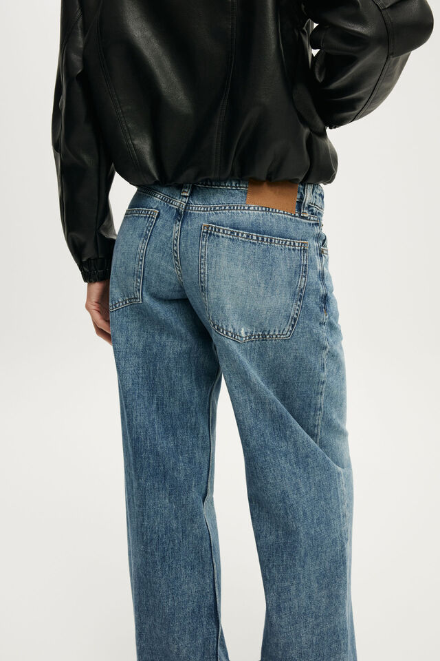 Low Rise Wide Jean, MIAMI BLUE
