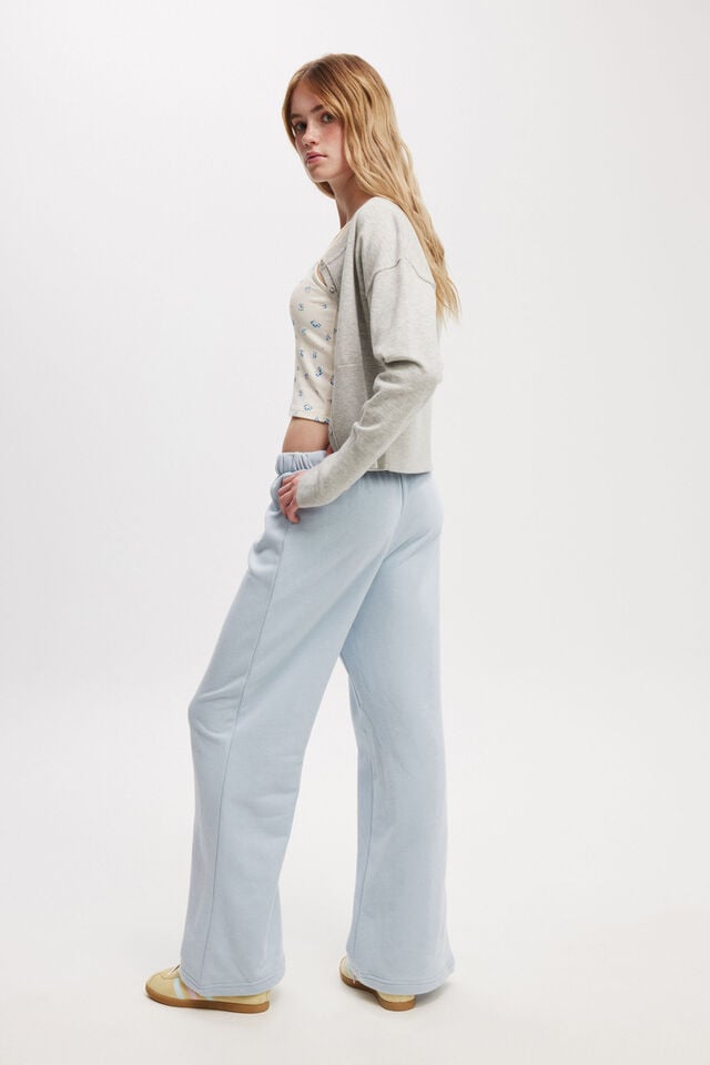 Classic Fleece Wide Leg Sweatpant, COASTAL BLUE