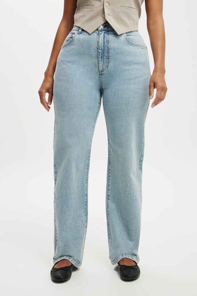 Curvy Stretch Straight Jean, BONDI BLUE
