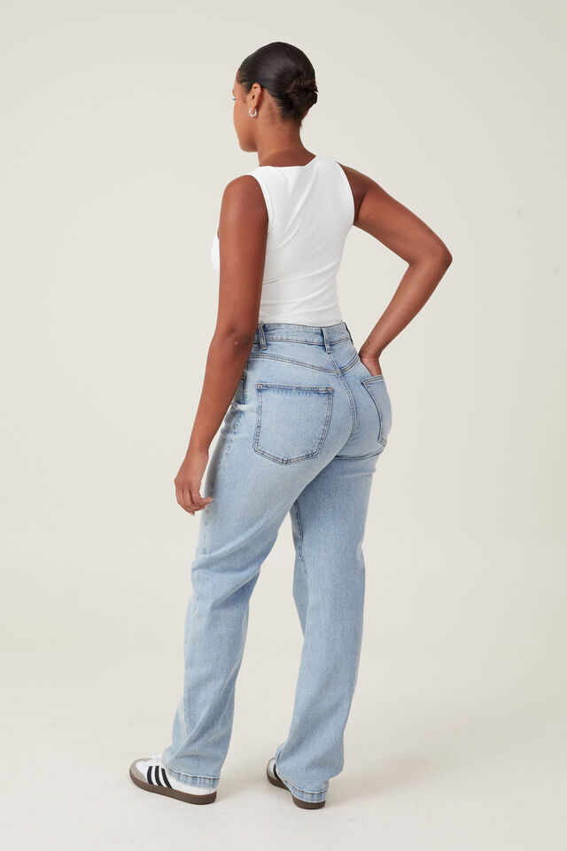 Calça - Curvy Stretch Straight Jean, BONDI BLUE