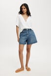 Haven Tie Front Short Sleeve Top, WHITE - alternate image 2