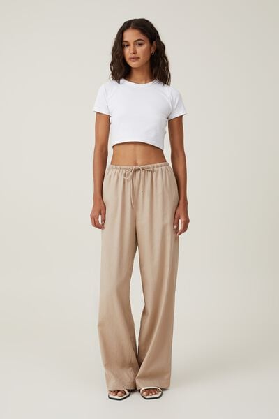 Haven Wide Leg Pant Asia Fit, MID TAUPE