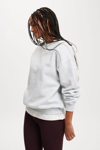 Classic Fleece Crew Sweatshirt, SOFT GREY MARLE