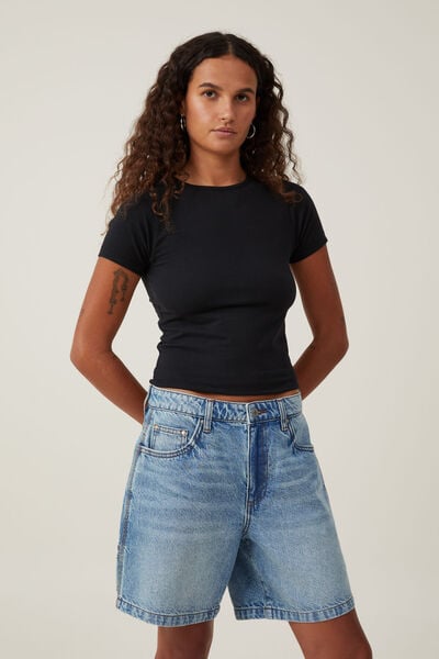 HIGH WAIST SHORTS Women's High Waisted Short Culottes With Side Pockets in  Black. Summer Pull-on Flared Shorts. Black Jersey Skirt Shorts 