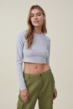 Camiseta - Micro Baby Long Sleeve Top, GREY MARLE - vista alternativa 2