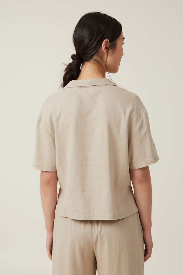 Haven Short Sleeve Shirt, MID TAUPE