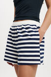 Classic Fleece Summer Sweat Short, BASIC STRIPE COOL NAVY - alternate image 4