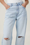 Calça - Loose Straight Jean, CRYSTAL BLUE RIP - vista alternativa 3