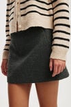 Harper Suiting Mini Skirt, CHARCOAL TEXTURE - alternate image 4