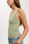 Cleo Scoop Neck Low Back Bodysuit, ARTICHOKE - alternate image 4