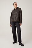 Leo Faux Leather Jacket, WASHED BROWN - alternate image 2