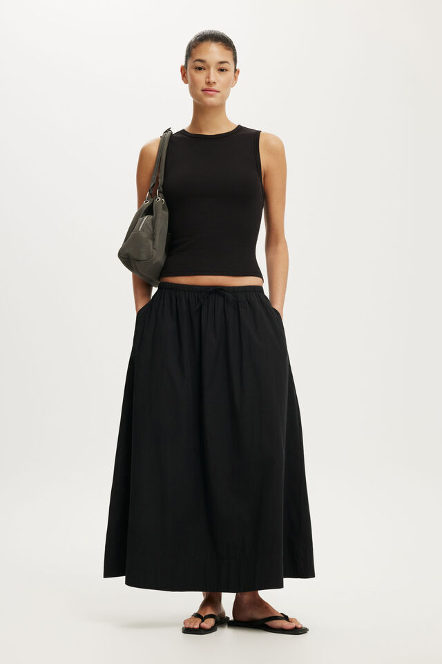 Zoe Maxi Skirt, BLACK