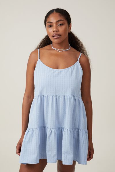 Vestido - Summer Tiered Mini Dress, COASTAL BLUE