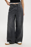 Lyocell Super Wide Jean Asia Fit, WASHED GREY - alternate image 4