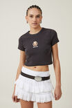 Crop Fit Rib Graphic Tee, RAPID CITY/WASHED BLACK - alternate image 1