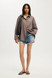 Ella Wrap Long Sleeve Shirt, WENDY STRIPE DARK OAK - example image 2