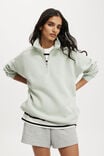 Classic Fleece Oversized Half Zip Sweatshirt, MEADOW MIST - alternate image 1