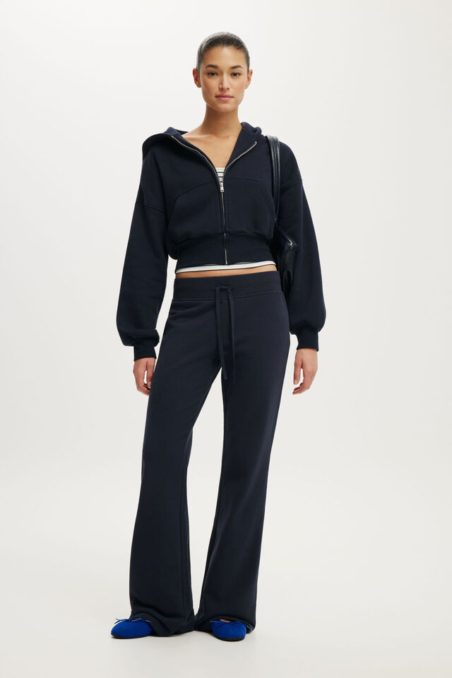 Low Rise Bootleg Sweatpant, TOTAL ECLIPSE