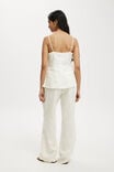 Elle Linen Flare Pant, LEMON ICING - alternate image 2