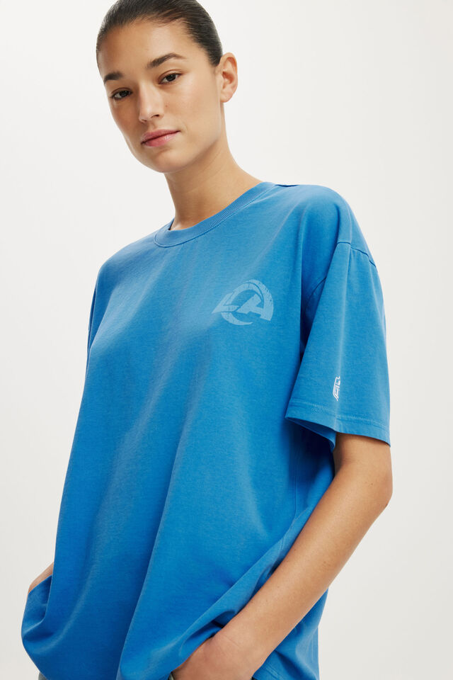 NFL Los Angeles Rams Boxy Graphic Tee, LCN NFL RAMS HOUSE/ COBALT
