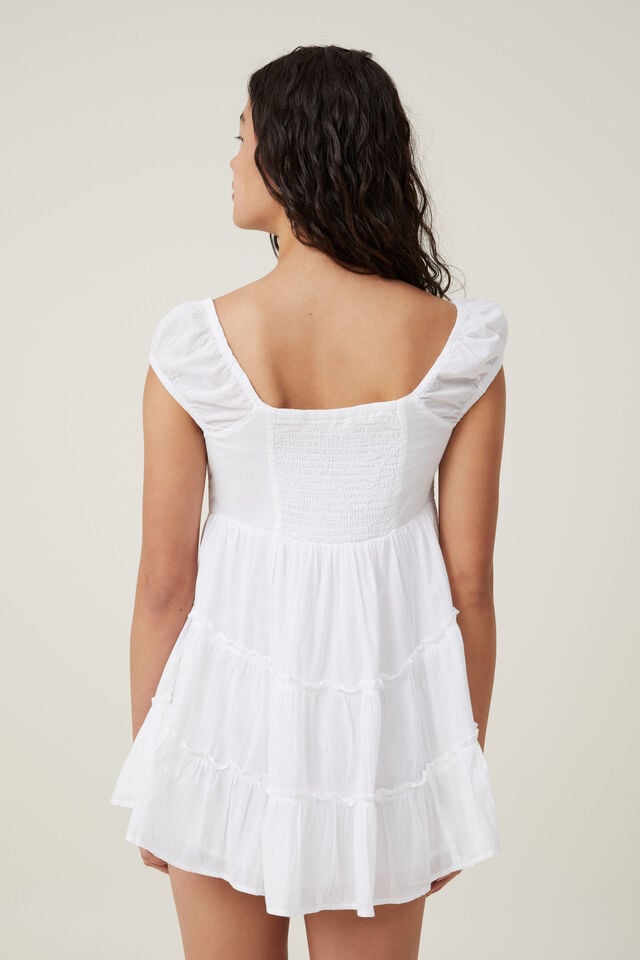 Ivy Corset Mini Dress, WHITE