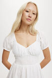 Samira Puff Sleeve Mini Dress, WHITE PAISLEY - alternate image 4