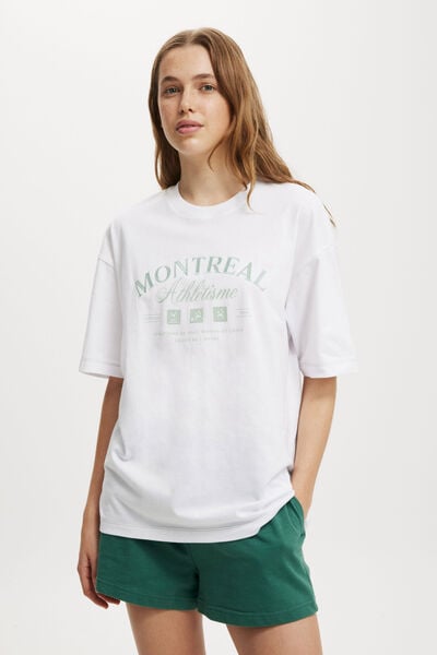 The Boxy Graphic Tee, MONTREAL/WHITE