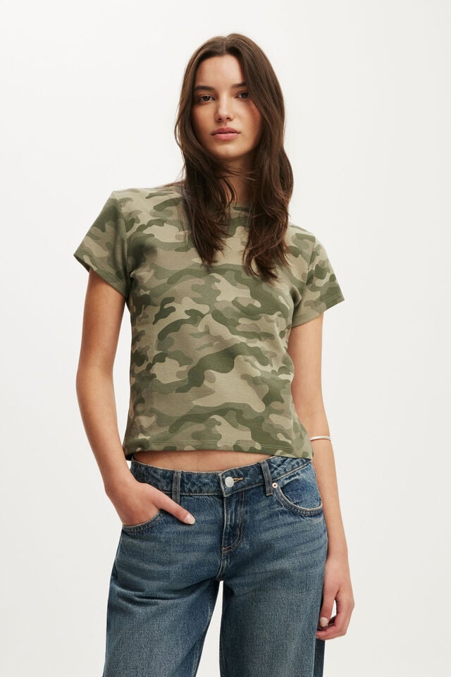 90S Baby Tee, NIKKI CAMO