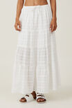 Tilly Tiered Maxi Skirt, WHITE - alternate image 4