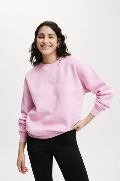 Olivia Rodrigo Crew Sweatshirt, LCN BR GUTS BUTTERFLY/SWEET LILAC