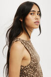 Bella Boat Neck Mini Dress, LEOPARD - alternate image 4