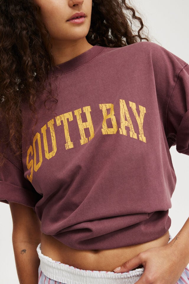 The Premium Boxy Graphic Tee, SOUTH BAY/ CHERRY VARNISH