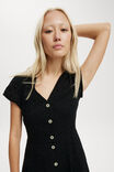Brooke Broderie Midi Shirt Dress, BLACK - alternate image 4