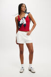 Staple Rib Double Scoop Tank, RED VELVET - alternate image 2